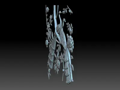 Birds peacocks 3D print model