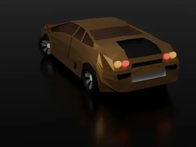 Mercedes Benz low poly Low-poly 3D model