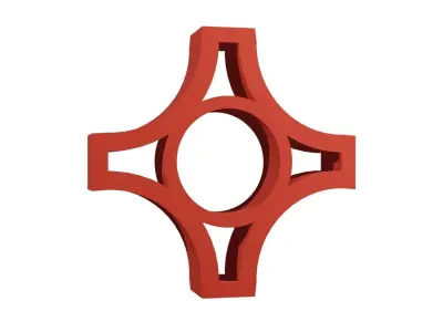 Brick Jaali Arch Open 3D model