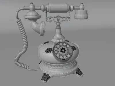 Vintage telephone 3D model