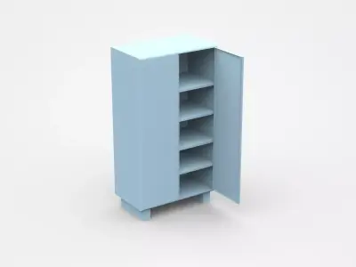 Blue Storage Cabinet For Industrial Tools And Parts 3D model