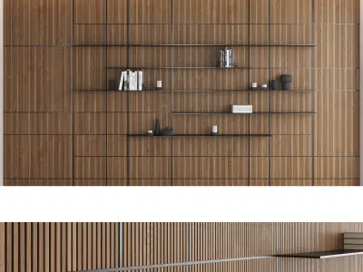 Decorative wall panel set 10 3D model