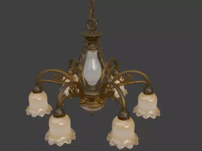 Classic Floral Chandelier 3D Model 3D model