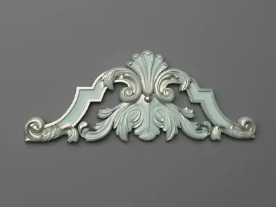 Cartouche decorative ornate ornament 3D print model