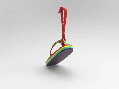 Flip Flops Keychain Low-poly 3D model