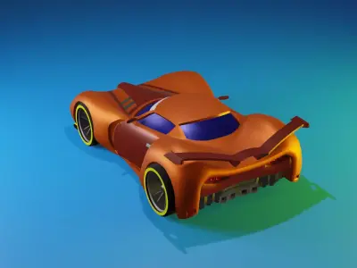 Low-Poly Racing Car Low-poly 3D model