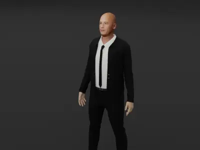 Vin Diesel Low-poly 3D model