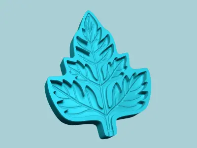 Chervil Leaf Mold - Artificial Herb Molding Tool 3D print model