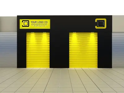 Car service entrance logo sign a607E 3D model
