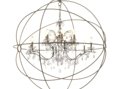 Geneva 18 Light 44 inch Wide Crystal Chandelier 3D model