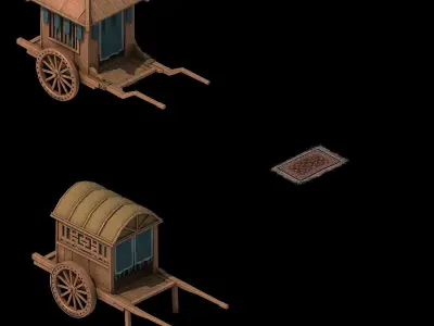 Game Carriage 271 3D model