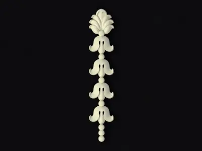 Central decor ornament for furniture 3D model 23