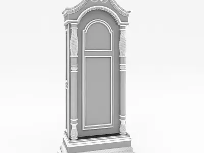 3D Retro Clock Model Low-poly 3D model