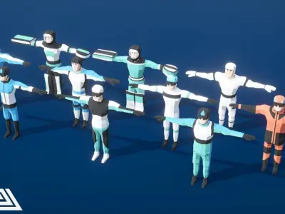 LOWPOLY - Winter Sports Low-poly 3D model