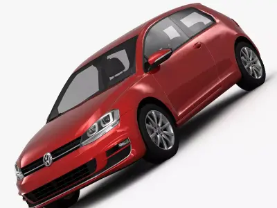 Volkswagen Golf 7 3-Door 2013 3D model