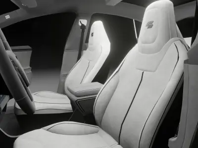 tesla model s 3d model car model Low-poly 3D model