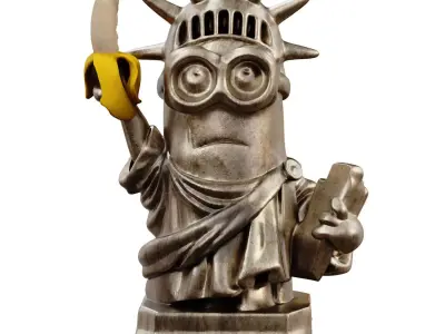 Banana Liberty Statue set 769 Low-poly 3D model