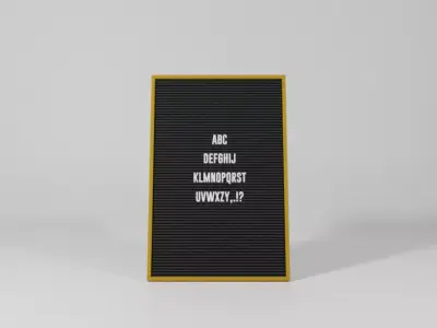Letters Board with Alphabet 3D model