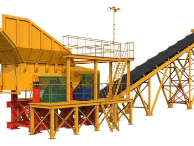 Stone Crusher Folding Machine 3D model
