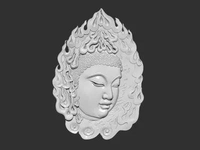 buddha face 3D print model