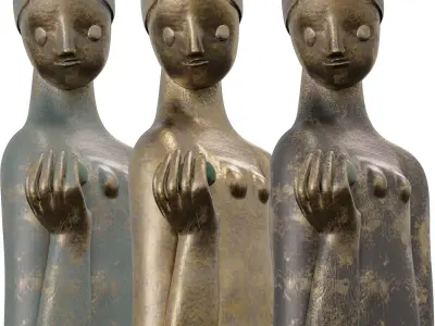 Antique Serene Offering Sculpture Low-poly 3D model