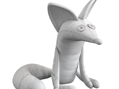 Soft plush toy Mister Fox 3D model