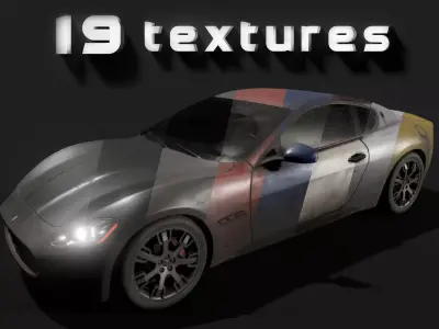 Maserati GT Low-poly 3D model