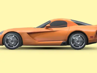 Dodge Viper SRT 2010 Low-poly 3D model