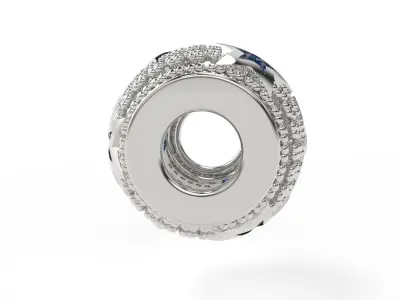 Rounded Charm With Stars and Gems  3D print model