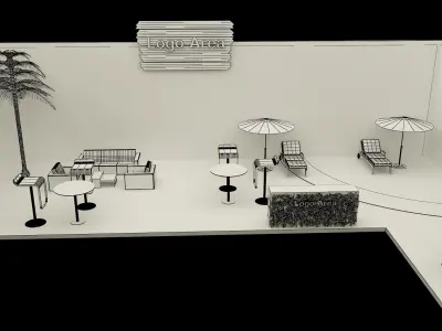 Booth Exhibition Stand a175  3D model
