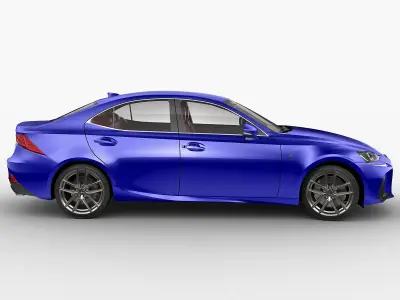 Lexus IS F-sport 2017 3D model