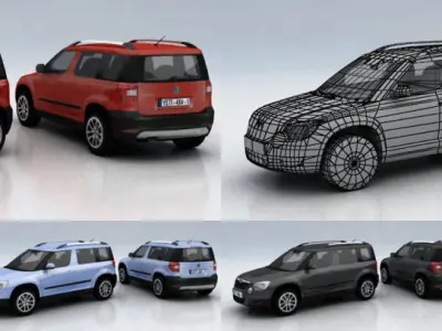 10 - City cars models E Low-poly 3D model