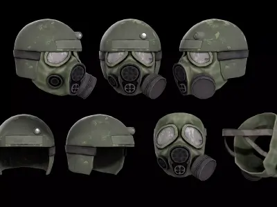 Military stalker like gasmask for Dayz engine Low-poly 3D model