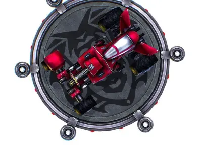 Cartoon Toy AR Racing Car Low-poly 3D model