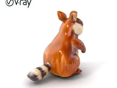 Playful Plush Toy Animal Model Pack Low-poly 3D model