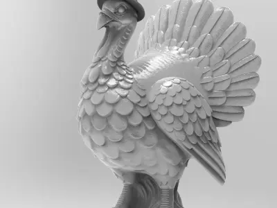 Classic Turkey Statue - Thanksgiving Holiday Decor 3D print model