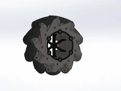 Printable  Mecanum Wheel For mecanum robot Mecanum Wheels 3D print model