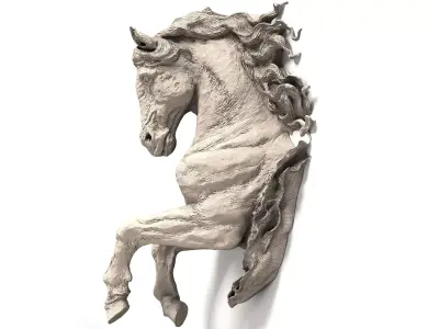 Horse sculpture Low-poly 3D model purchase