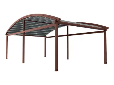Motorized Pergola 2a bronze patina rust 3D model