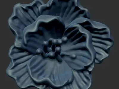 Sakura earrings 3D print model 3D print model