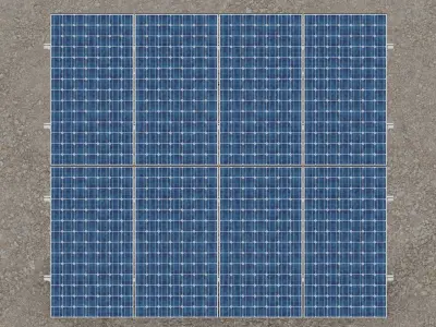 Solar Panel Steel Construction Type 1 3D model