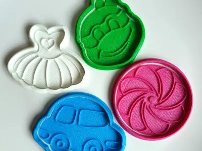 Cookie cutters set toys 3D print model