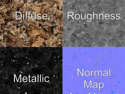 Fierce Kali Statuette model pack Low-poly 3D model