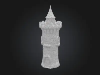 Watchtower Sentinel Medieval STL OBJ 3D model