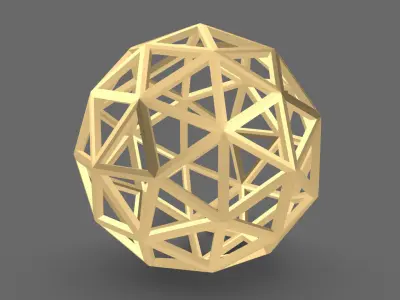 Geodesic Sphere Frame frequency 3 3D model