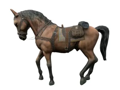 HORSE with saddle 3D model
