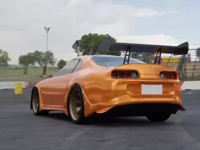 Toyota Supra MK4 Low-poly 3D model