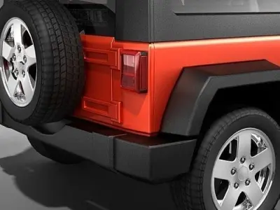  Jeep Wrangler 2 door midpoly 3D model