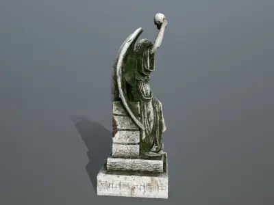 statue 2 of angel Low-poly 3D model