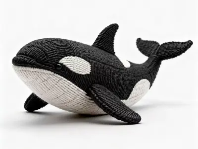 Orca sculpture 3D print model